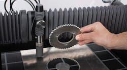 Small-footprint waterjet cutting machine. Small-footprint waterjet cutting machine.