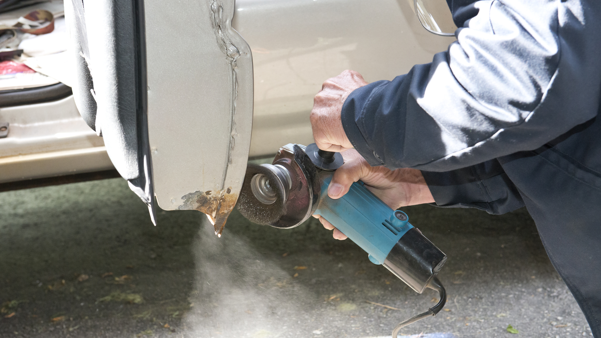 Removing rust off car