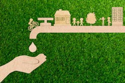 Water droplet from tap Water droplet from tap