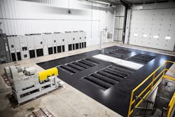 New Iowa State University dynamometer in collaboration with Danfoss is the only facility of its kind at a public institution in the U.S, and one of a few capable of testing power control and transmission capabilities of large machinery. New Iowa State University dynamometer in collaboration with Danfoss is the only facility of its kind at a public institution in the U.S, and one of a few capable of testing power control and transmission capabilities of large machinery.