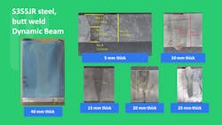 Figure 3: This cross-section of a 25-millimeter weld performed by Civan’s DBL on S355JR steel illustrates how reduced HAZ can improve joint integrity in very deep welds. Figure 3: This cross-section of a 25-millimeter weld performed by Civan’s DBL on S355JR steel illustrates how reduced HAZ can improve joint integrity in very deep welds.