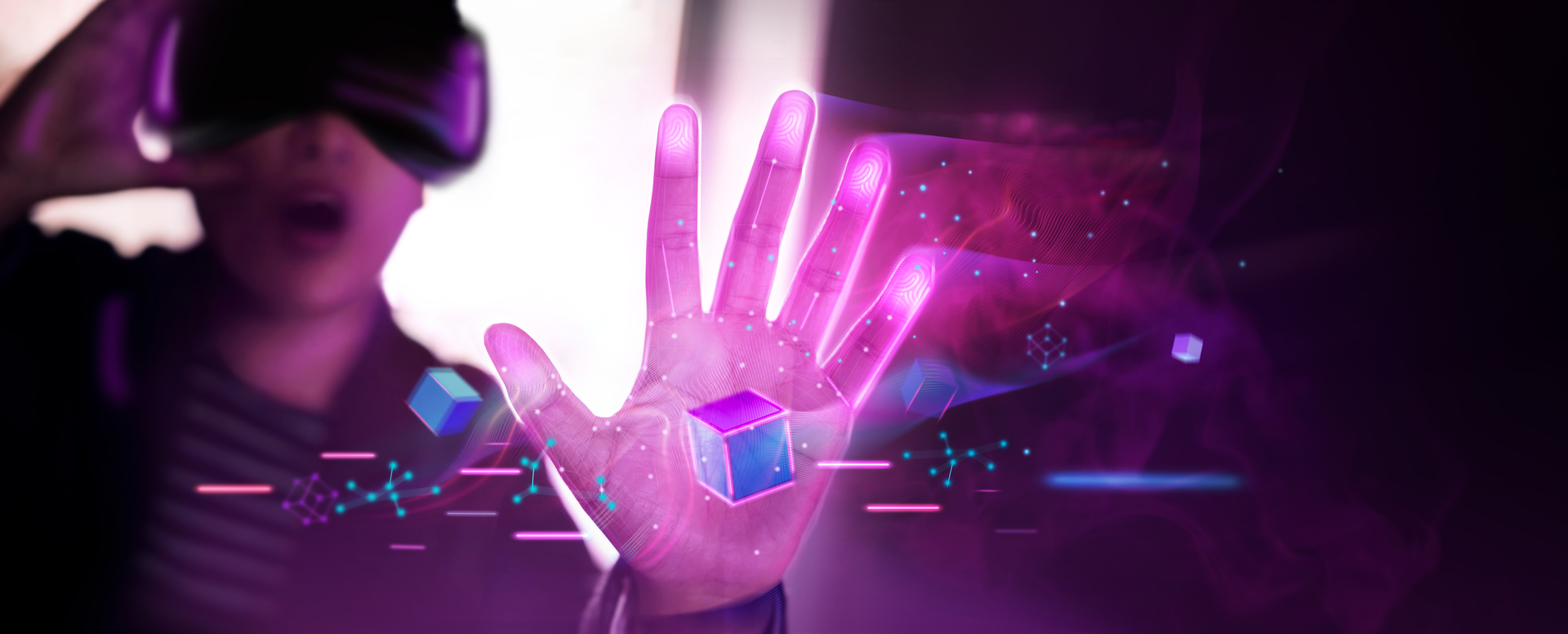 VR Metaverse 3D rendering