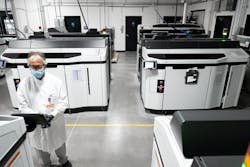HP's Jet Fusion 3D printers, deployed at GKN Additive (Forecast 3D). HP's Jet Fusion 3D printers, deployed at GKN Additive (Forecast 3D).