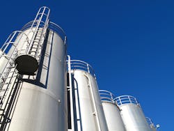 Example of storage silos. Example of storage silos.