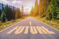 Future text on road Future text on road