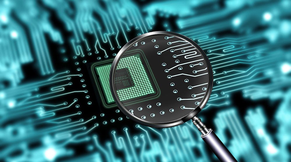 Semiconductor under magnifying glass