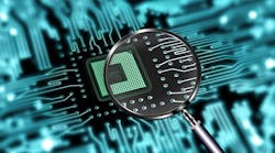 Semiconductor under magnifying glass Semiconductor under magnifying glass