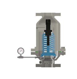 Since the IDV Safety Valve inlet diameter matches the nominal size of the valve, there is more flow/capacity, with simplified installation. Since the IDV Safety Valve inlet diameter matches the nominal size of the valve, there is more flow/capacity, with simplified installation.