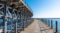Sea bridge of wood and iron Sea bridge of wood and iron