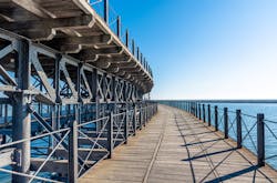 Sea bridge of wood and iron Sea bridge of wood and iron