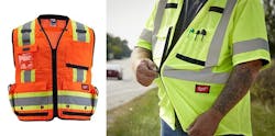 Surveyor and Mesh safety vests from Milwaukee Tool keep users safe without slowing them down, provide all-day comfort by keeping users cool, and are ANSI compliant. Surveyor and Mesh safety vests from Milwaukee Tool keep users safe without slowing them down, provide all-day comfort by keeping users cool, and are ANSI compliant.