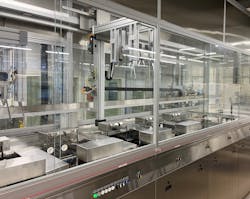 Multi-bath ultrasonic cleaning systems are an optimum solution in cases with a wide variety of materials, high throughput requirements, and cleanliness specifications corresponding to Grades 2 and 1. The cleaning and rinsing stations can be freely combined, allowing the use of different cleaning media and qualities of rinsing water. Multi-bath ultrasonic cleaning systems are an optimum solution in cases with a wide variety of materials, high throughput requirements, and cleanliness specifications corresponding to Grades 2 and 1. The cleaning and rinsing stations can be freely combined, allowing the use of different cleaning media and qualities of rinsing water.