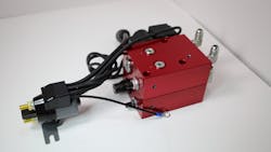 With the submerged HPU, the distributor can purchase a single SKU item to hold in inventory and then the needed manifolds, like this Double-Single manifold from KTI Hydraulics. With the submerged HPU, the distributor can purchase a single SKU item to hold in inventory and then the needed manifolds, like this Double-Single manifold from KTI Hydraulics.