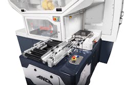 AIMS AutoFetch robot transfers materials between integrated processes. AIMS AutoFetch robot transfers materials between integrated processes.