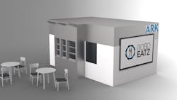 The &apos;robot kitchen&apos; is autonomous and completely enclosed. The market the founders are targeting is system catering, canteens in companies and hospitals, and innovative catering operations in public places such as airports.