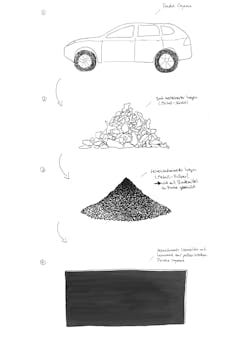 Hoffman's first sketches of ideas for project execution. Hoffman's first sketches of ideas for project execution.