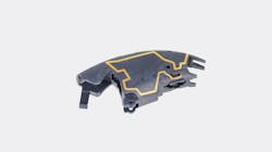 HARTING has created a microphone carrier in 3D-MID design that precisely aligns the microphones of the hearing aid and at the same time integrates the electrical contact. HARTING has created a microphone carrier in 3D-MID design that precisely aligns the microphones of the hearing aid and at the same time integrates the electrical contact.