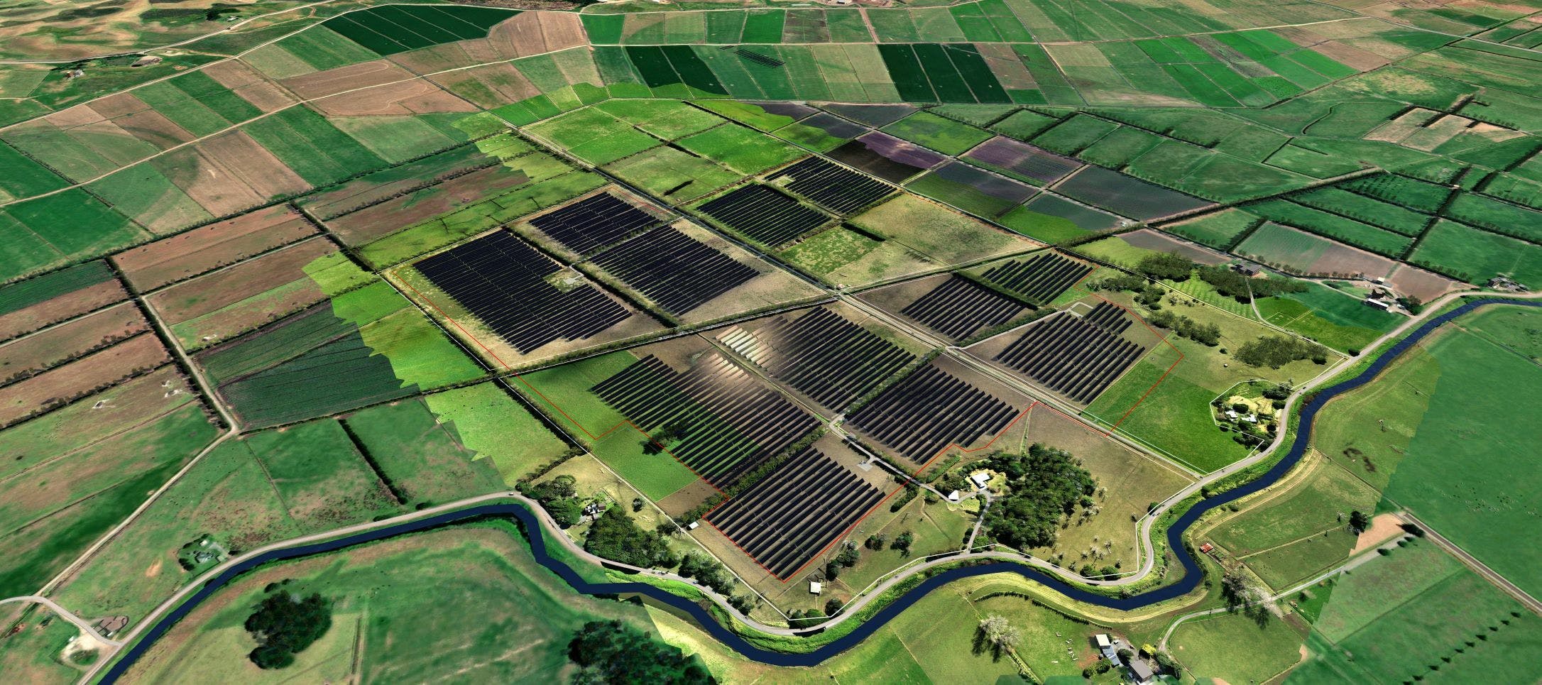 Kaitaia solar farm site; the first large-scale photovoltaic solar power project in New Zealand.