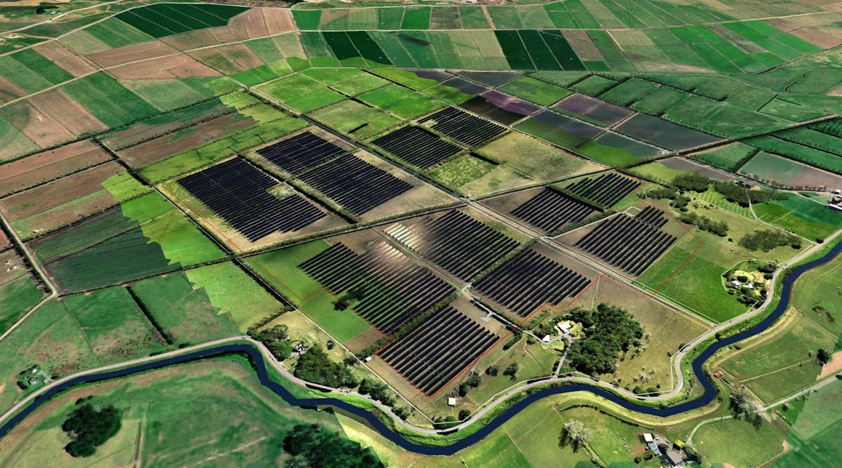 Kaitaia solar farm site; the first large-scale photovoltaic solar power project in New Zealand.