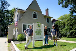 Emerson’s Ovation software and technologies act as the ‘brains’ of a 1920s-era home in West Lafayette, Indiana, that has been converted to run entirely on DC power. Graduate students live in the house full time, while Purdue researchers (from left) Eckhard Groll, Jonathan Ore, and Alex Boanta use the Ovation platform to monitor the energy efficiency of its self-contained DC nanogrid.