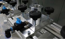 At Arnold contaminating particles are detached and gathered up inside an extraction cabinet. At Arnold contaminating particles are detached and gathered up inside an extraction cabinet.