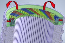 The casting resin Lambdapox with a max. thermal conductivity λ = 8 W/m*K causes the stator winding to quickly transfer its heat to the cooling jacket. The casting resin Lambdapox with a max. thermal conductivity λ = 8 W/m*K causes the stator winding to quickly transfer its heat to the cooling jacket.