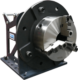THG Automation's robotic rotational positioner for welding. THG Automation's robotic rotational positioner for welding.