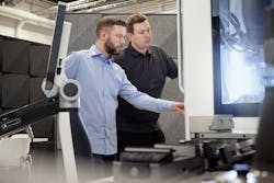Jakob Pettersson (left) and Henrik Loikkanen (right) discuss the production process. Jakob Pettersson (left) and Henrik Loikkanen (right) discuss the production process.