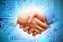 Handshake Between Industrial Companies Handshake Between Industrial Companies