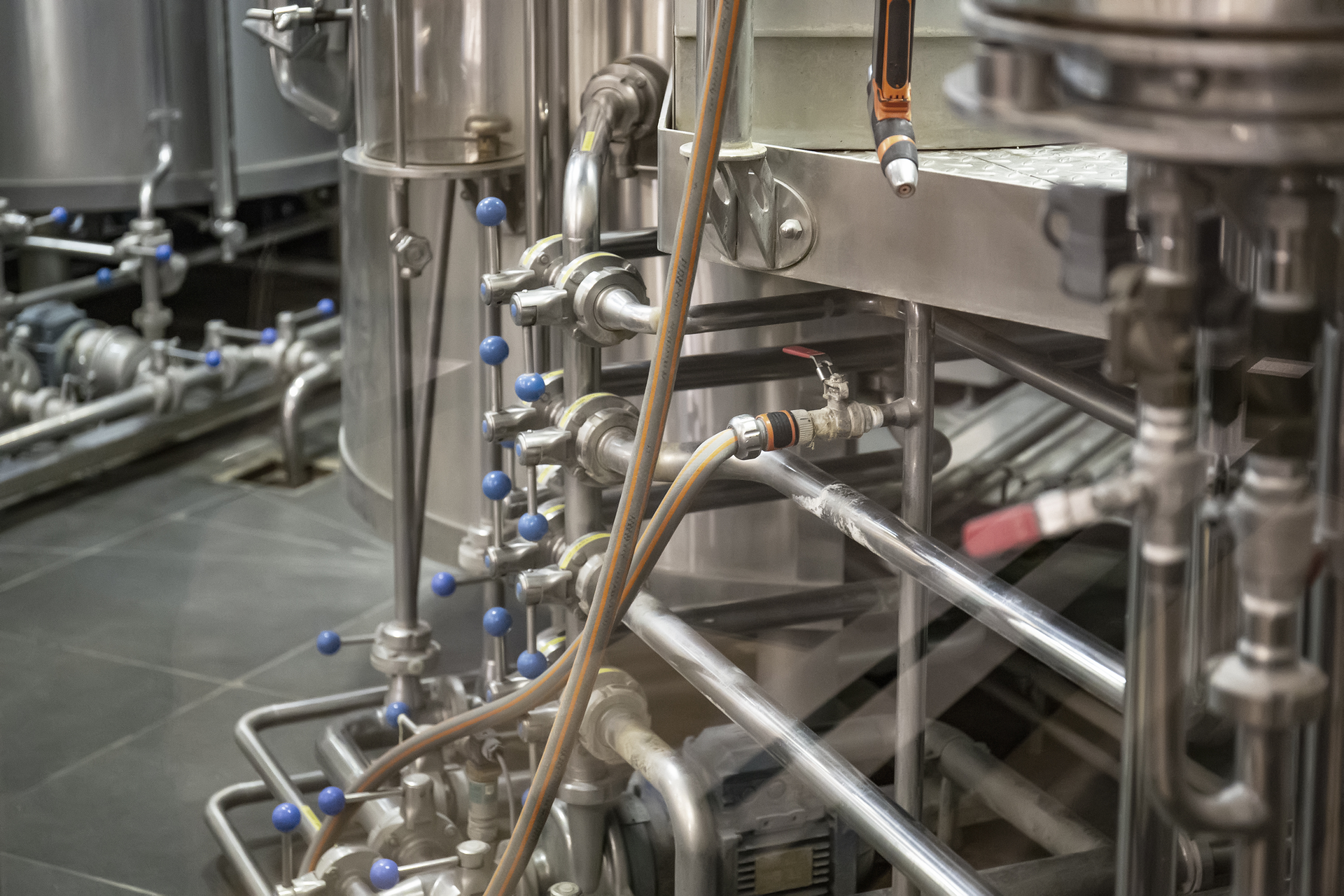 Brewing factory close-up