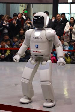 Honda Motor's Asimo humanoid robot. Honda Motor's Asimo humanoid robot.