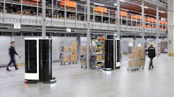 Warehouse using robot pickers Warehouse using robot pickers