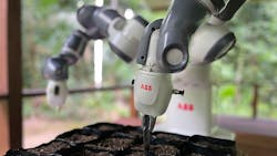 YuMi plants 640 seed bags per morning during the pilot program. YuMi plants 640 seed bags per morning during the pilot program.