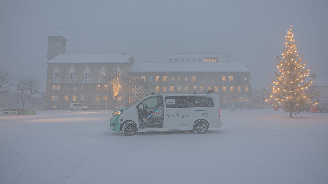 Automated Vehicle In Snowy Weather