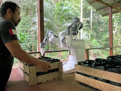 YuMi takes on repetitive task to free up Junglekeeper ranger to undertake more value-add tasks. YuMi takes on repetitive task to free up Junglekeeper ranger to undertake more value-add tasks.