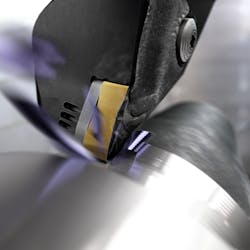 The second-generation CoroTurn Prime B-type insert is designed with four cutting edges for more cost-efficient machining. The second-generation CoroTurn Prime B-type insert is designed with four cutting edges for more cost-efficient machining.