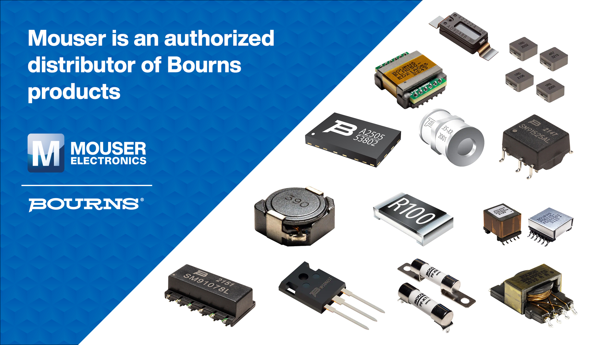 Mouser Electronics Offers New Transistors, Fuses, and More From Bourns