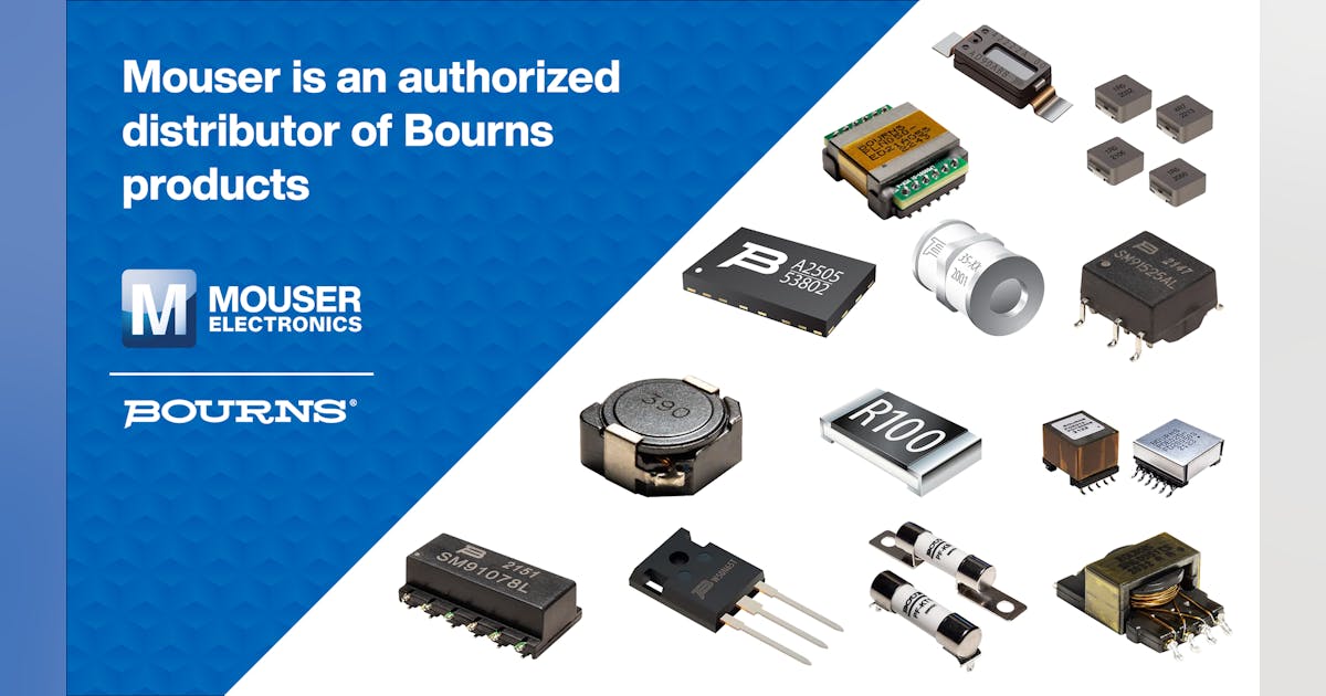 Mouser Electronics Offers New Transistors, Fuses, and More From Bourns
