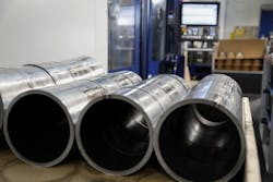 Key components of the Miba Wind product portfolio are plain-bearing bushes and thrust rings. The bushings are made from a composite material. Key components of the Miba Wind product portfolio are plain-bearing bushes and thrust rings. The bushings are made from a composite material.