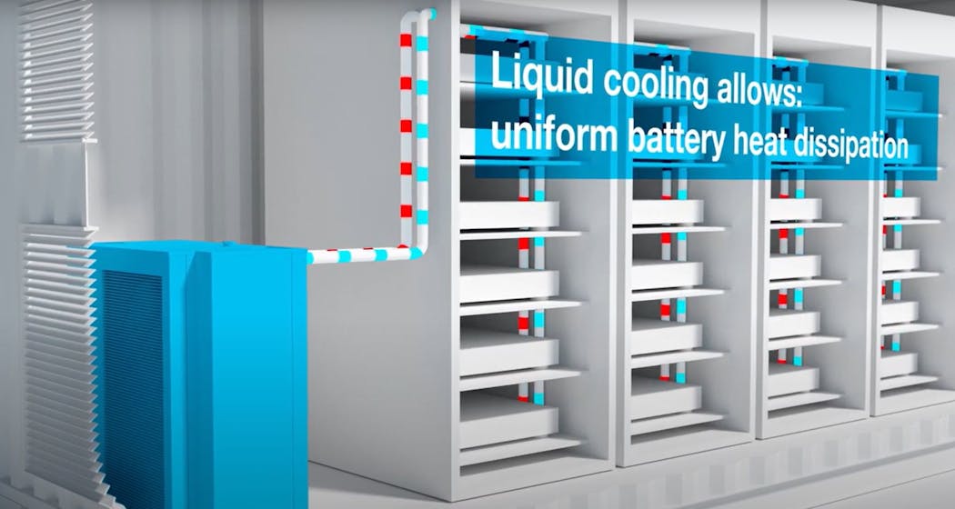 Liquid cooling is extremely effective at dissipating large amounts of heat and maintaining uniform temperatures throughout the battery pack, thereby allowing BESS designs that achieve higher energy density and safely support high C-rate applications.