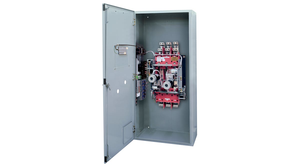 RTS-03 is a 3-cycle rated, dual operation, open-transition transfer switch.