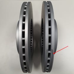 Brake disc with balance milling. Brake disc with balance milling.