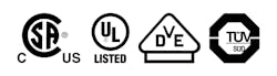 Symbols like these indicate that a tool has been certified by an independent test laboratory.