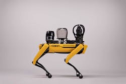 Boston Dynamic's Spot robot with Fluke's SV600 acoustic imager. Boston Dynamic's Spot robot with Fluke's SV600 acoustic imager.