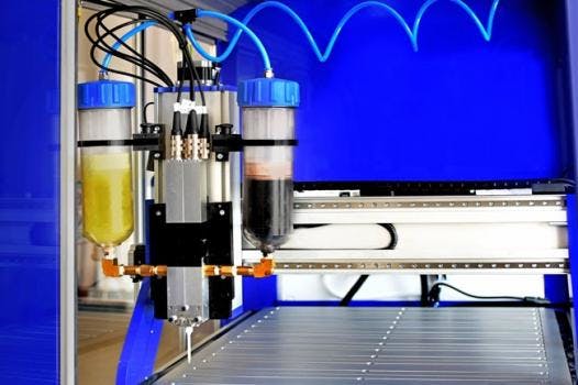 RX-AM platform that uses liquids for reactive extrusion 3D printing.