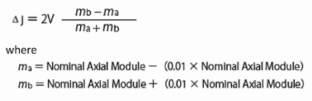 Backlash vs axle movement calculation formula.