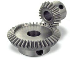 Bevel gears are typically used in high torque environments and are therefore usually produced from carbon steel, stainless steel or alloy steel. However, there are applications where acetal or nylon bevel gears are suitable, such as R/C helicopters, hand-crank applications or for mass-produced toys. Bevel gears are typically used in high torque environments and are therefore usually produced from carbon steel, stainless steel or alloy steel. However, there are applications where acetal or nylon bevel gears are suitable, such as R/C helicopters, hand-crank applications or for mass-produced toys.