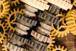 Plastic gears. Plastic gears.