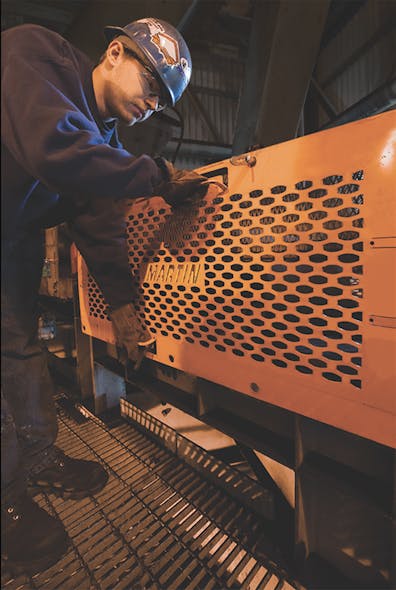 All moving or rotating components should be guarded, regardless of location.