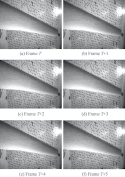 Sample images of the wing while under test.